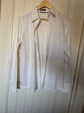 Eddie Bauer tall White button down Dress Shirt